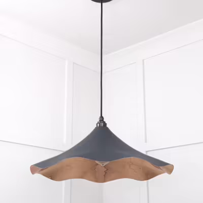 Smooth Copper Flora Pendant in Soot - Image 5