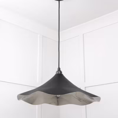 Smooth Nickel Flora Pendant in Elan Black - Image 5