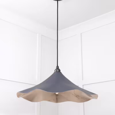 Smooth Nickel Flora Pendant in Slate - Image 4