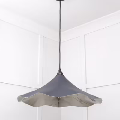 Smooth Nickel Flora Pendant in Slate - Image 5