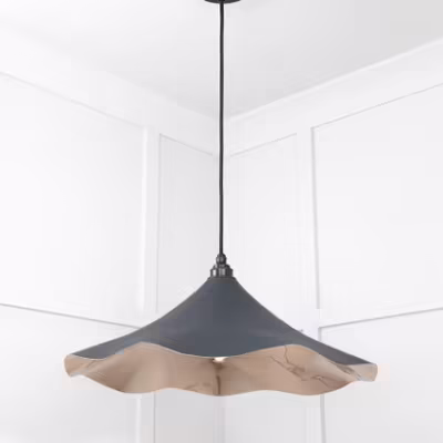 Smooth Nickel Flora Pendant in Soot - Image 4
