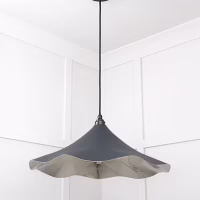 Smooth Nickel Flora Pendant in Soot - Image 5