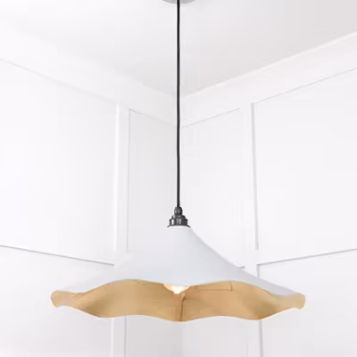 Smooth Brass Flora Pendant in Birch - Image 4