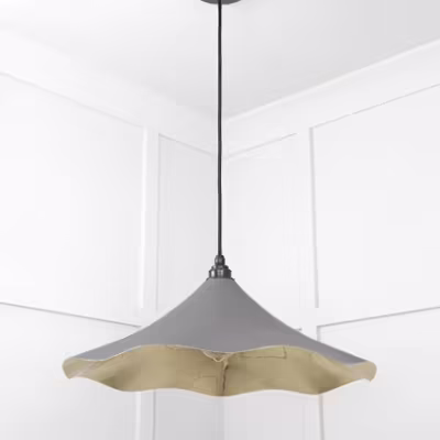 Smooth Brass Flora Pendant in Bluff - Image 5