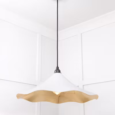 Smooth Brass Flora Pendant in Flock - Image 4