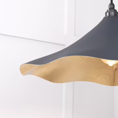 Smooth Brass Flora Pendant in Soot - Image 6