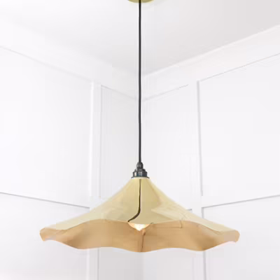 Smooth Brass Flora Pendant - Image 4