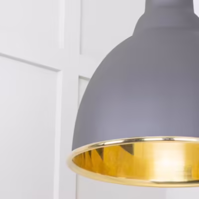 Smooth Brass Brindley Cluster Pendant in Bluff - Image 4