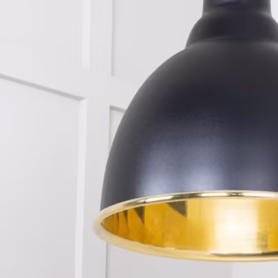 Smooth Brass Brindley Cluster Pendant in Elan Black - Image 4