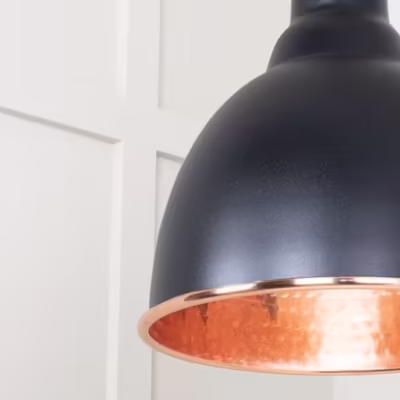 Hammered Copper Brindley Cluster Pendant in Elan Black - Image 4