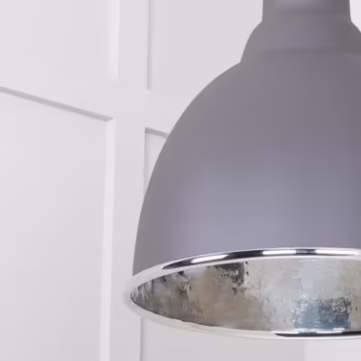 Hammered Nickel Brindley Cluster Pendant in Bluff - Image 4