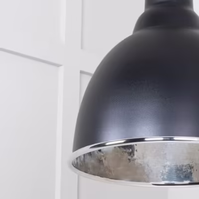 Hammered Nickel Brindley Cluster Pendant in Elan Black - Image 4
