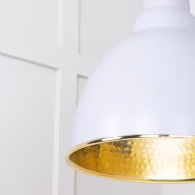 Hammered Brass Brindley Cluster Pendant in Birch - Image 4
