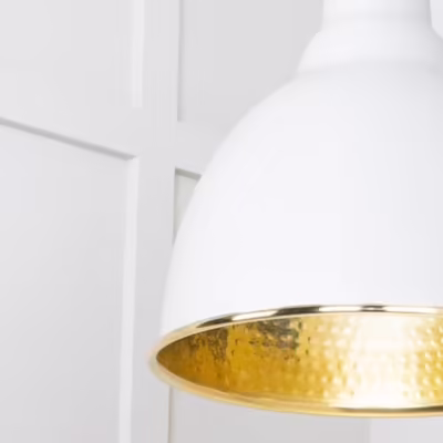 Hammered Brass Brindley Cluster Pendant in Flock - Image 4