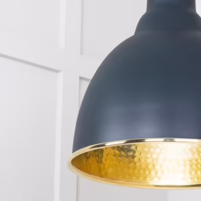 Hammered Brass Brindley Cluster Pendant in Soot - Image 4