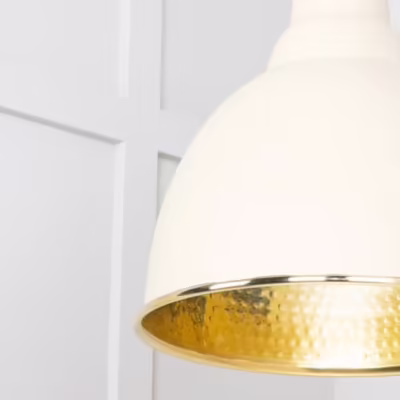 Hammered Brass Brindley Cluster Pendant in Teasel - Image 4