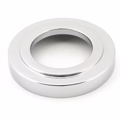 Polished Chrome Avon Round Lever on Rose Set (Art Deco) - Unsprung - Image 4