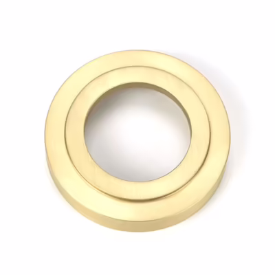 Satin Brass Brompton Lever on Rose Set (Art Deco) - Unsprung - Image 5