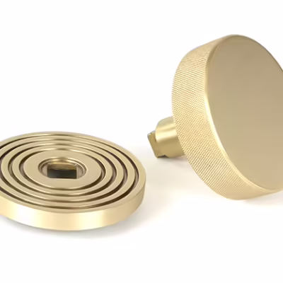 Satin Brass Brompton Centre Door Knob (Beehive) - Image 3