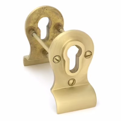 Satin Brass 50mm Euro Door Pull (Back to Back fixings) - Image 3