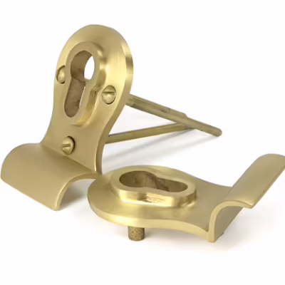 Satin Brass 50mm Euro Door Pull (Back to Back fixings) - Image 4