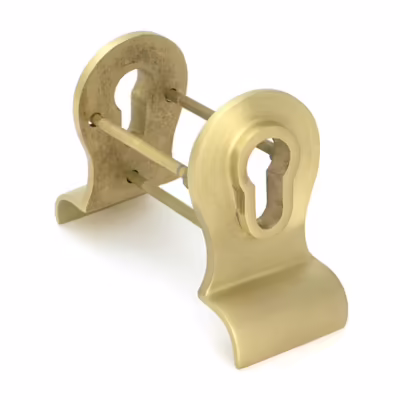 Satin Brass 50mm Euro Door Pull (Back to Back fixings)