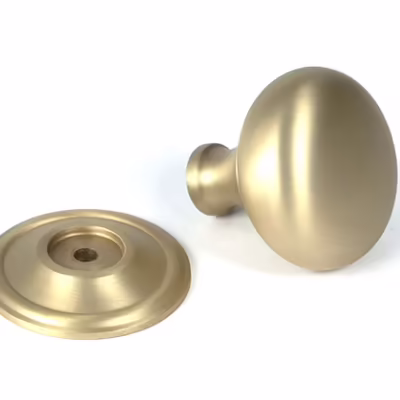 Satin Brass Mushroom Cabinet Knob 38mm - Image 3