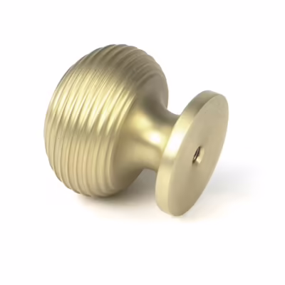 Satin Brass Beehive Cabinet Knob 30mm - Image 4