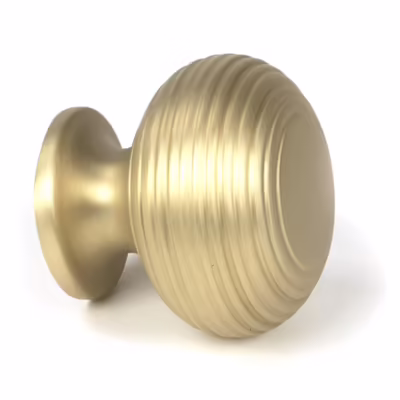 Satin Brass Beehive Cabinet Knob 40mm - Image 3