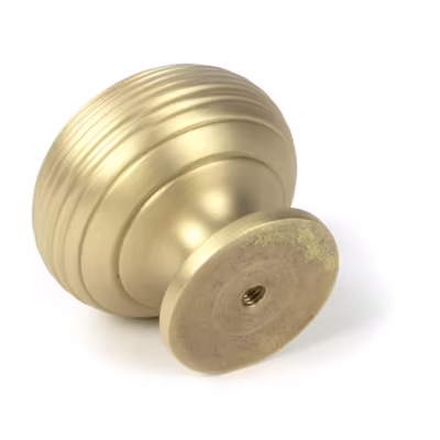 Satin Brass Beehive Cabinet Knob 40mm - Image 4