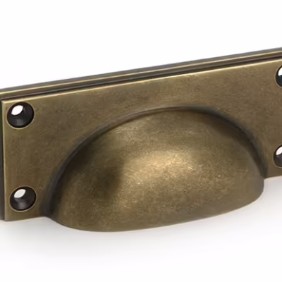 Burnished Brass Art Deco Drawer Pull