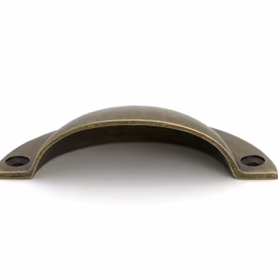 Burnished Brass 4" Plain Drawer Pull - Image 3