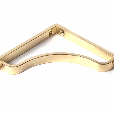 Polished Brass Abingdon Shelf Bracket (150mm x 150mm) - Image 3