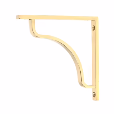 Polished Brass Abingdon Shelf Bracket (150mm x 150mm)