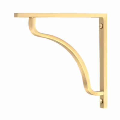 Satin Brass Abingdon Shelf Bracket (150mm x 150mm)