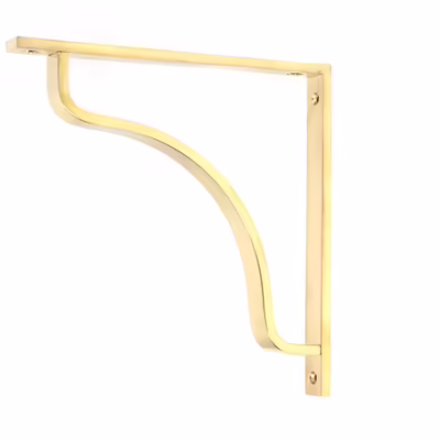 Polished Brass Abingdon Shelf Bracket (200mm x 200mm)