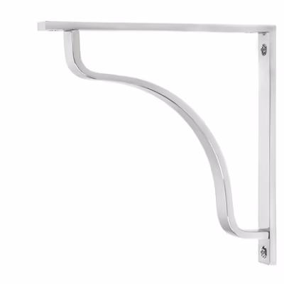 Polished Chrome Abingdon Shelf Bracket (200mm x 200mm)
