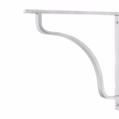 Satin Chrome Abingdon Shelf Bracket (200mm x 200mm)