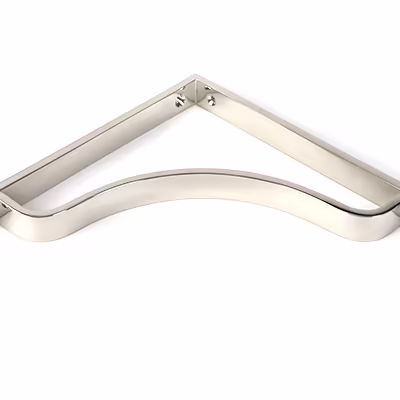 Polished Nickel Abingdon Shelf Bracket (200mm x 200mm) - Image 3