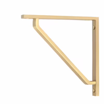 Satin Brass Barton Shelf Bracket (150mm x 150mm)