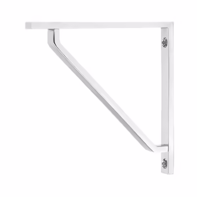 Polished Chrome Barton Shelf Bracket (150mm x 150mm)