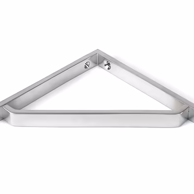 Satin Chrome Barton Shelf Bracket (150mm x 150mm) - Image 3