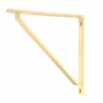 Polished Brass Barton Shelf Bracket (200mm x 200mm)