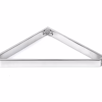Polished Chrome Barton Shelf Bracket (200mm x 200mm) - Image 3