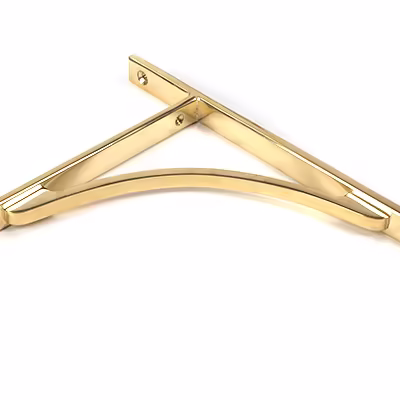 Polished Brass Apperley Shelf Bracket (260mm x 200mm) - Image 3