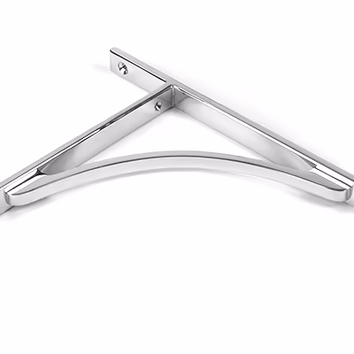 Polished Chrome Apperley Shelf Bracket (260mm x 200mm) - Image 3