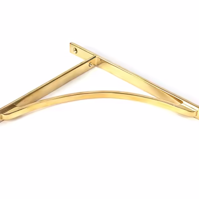 Polished Brass Apperley Shelf Bracket (314mm x 250mm) - Image 3