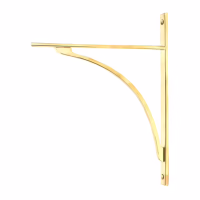 Polished Brass Apperley Shelf Bracket (314mm x 250mm)