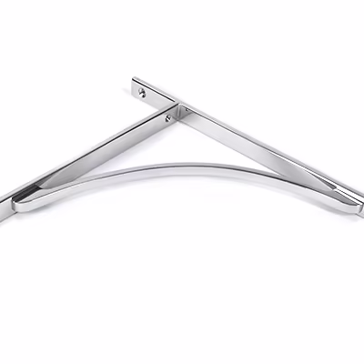Polished Chrome Apperley Shelf Bracket (314mm x 250mm) - Image 3