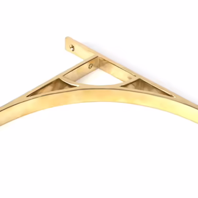 Polished Brass Tyne Shelf Bracket (260mm x 200mm) - Image 3